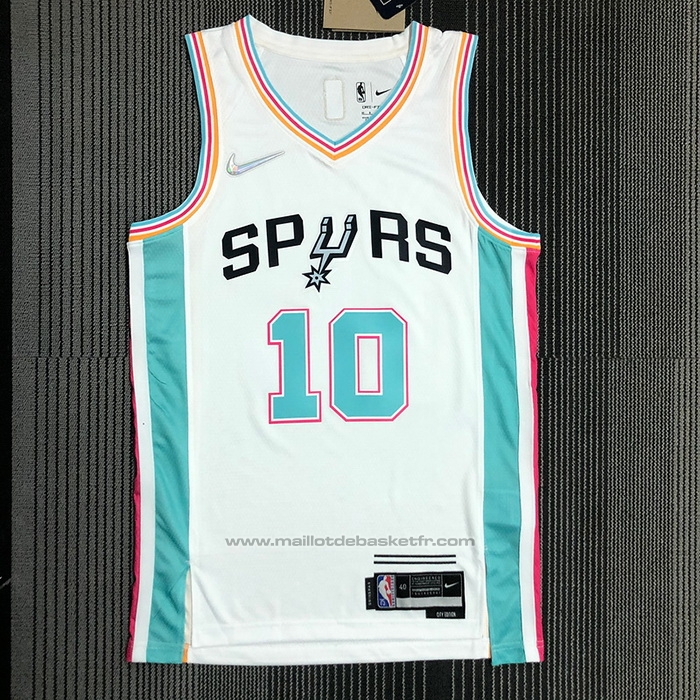 Maillot San Antonio Spurs Demar Derozan #10 Ville 2021-22 Blanc